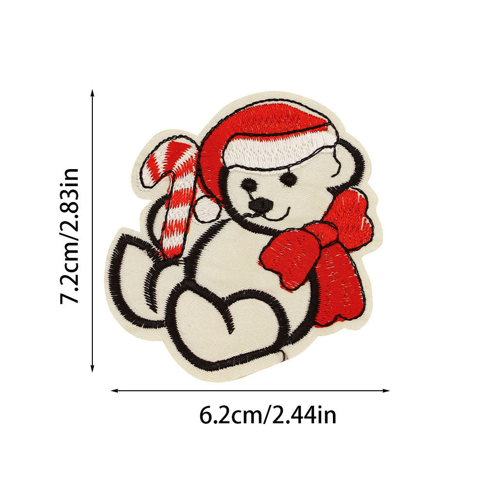 Wholesale Cross-border Christmas Cloth Sticker Patch Sticker Embroidery Sticker Large Pattern diy  Christmas Tree Patch Badge Embroidery 1